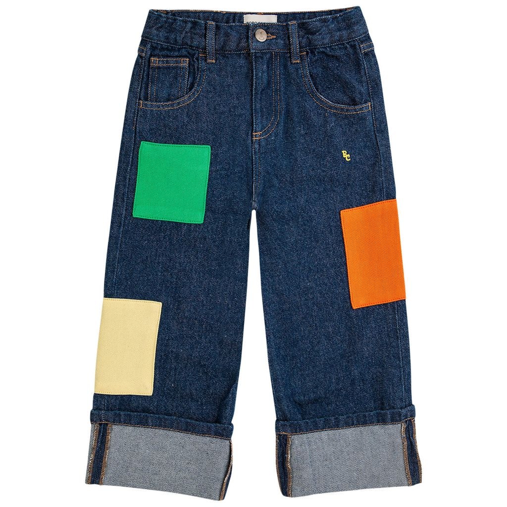 B.C Color-blocked Jeans Blue