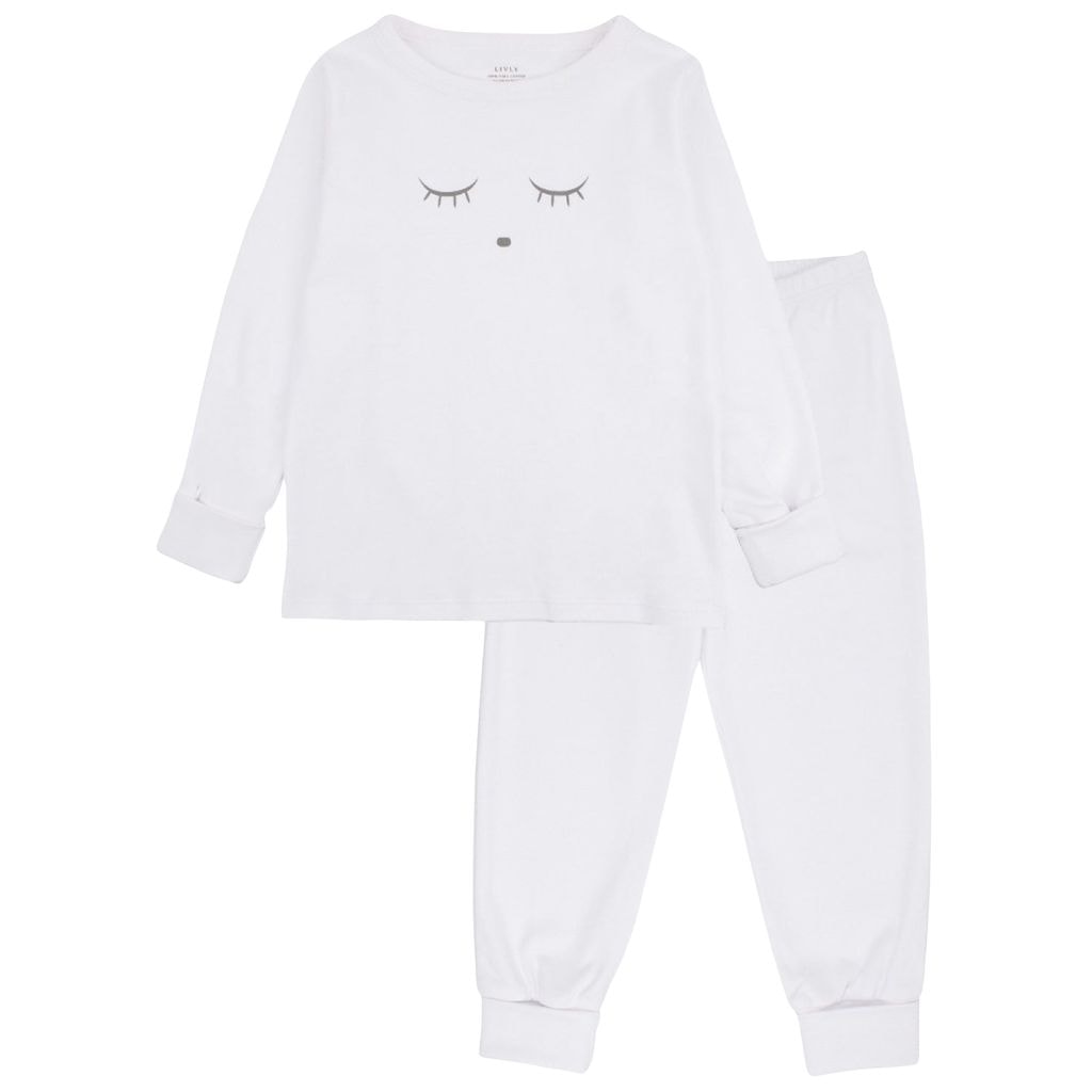 Sleeping Cutie Pajamas White