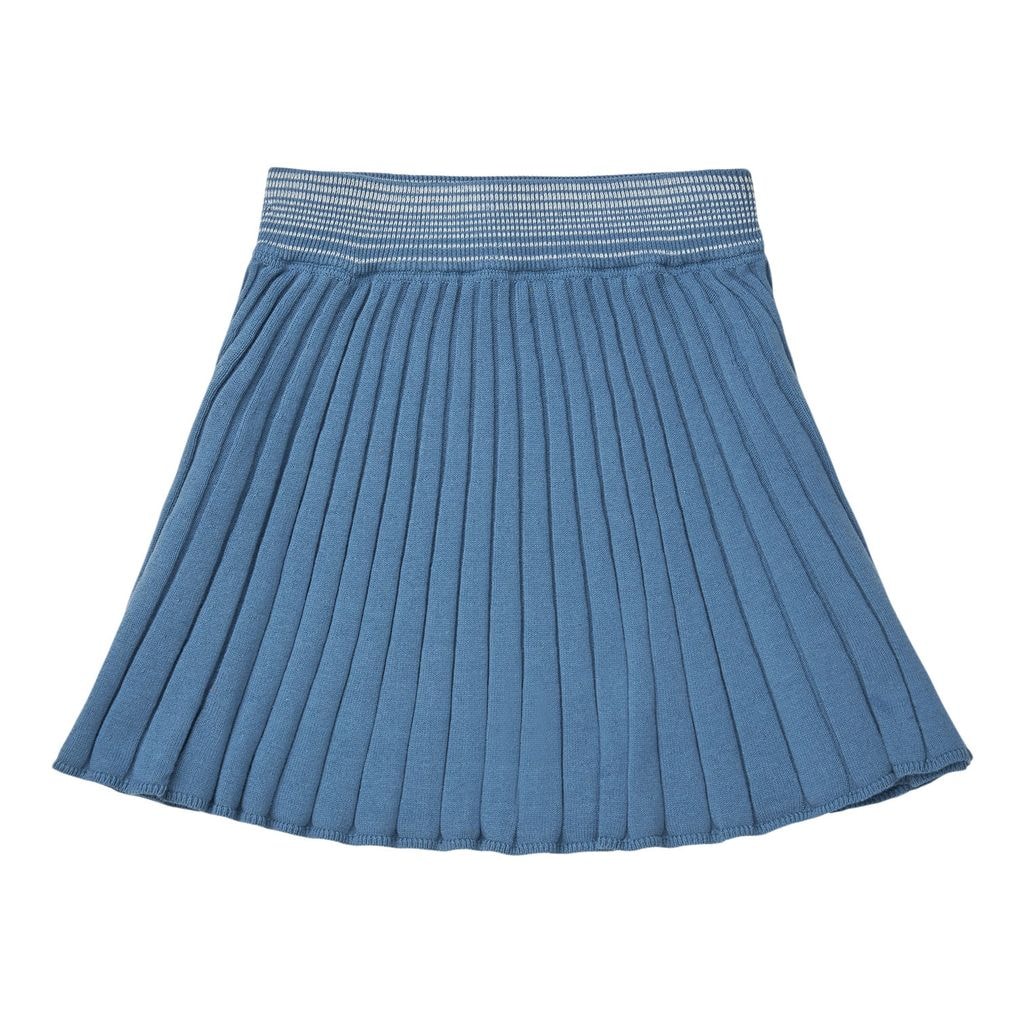 Stickad Kjol Washed Indigo