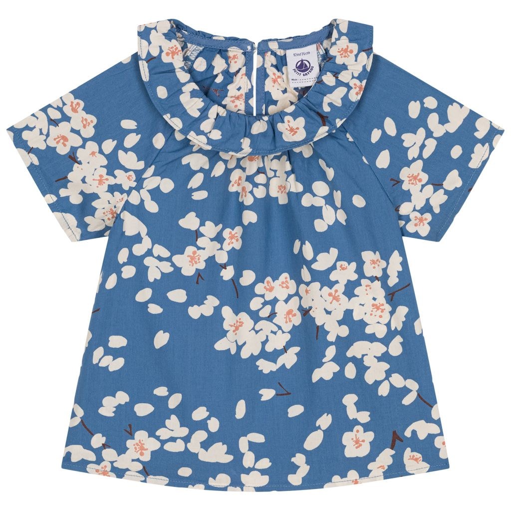 Floral Baby Blouse Blue