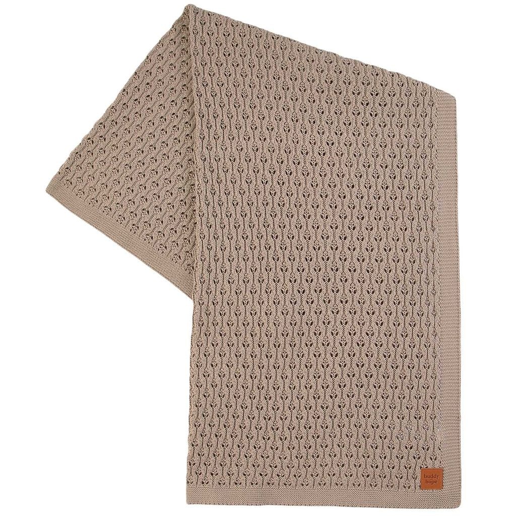 Stickad Filt Taupe