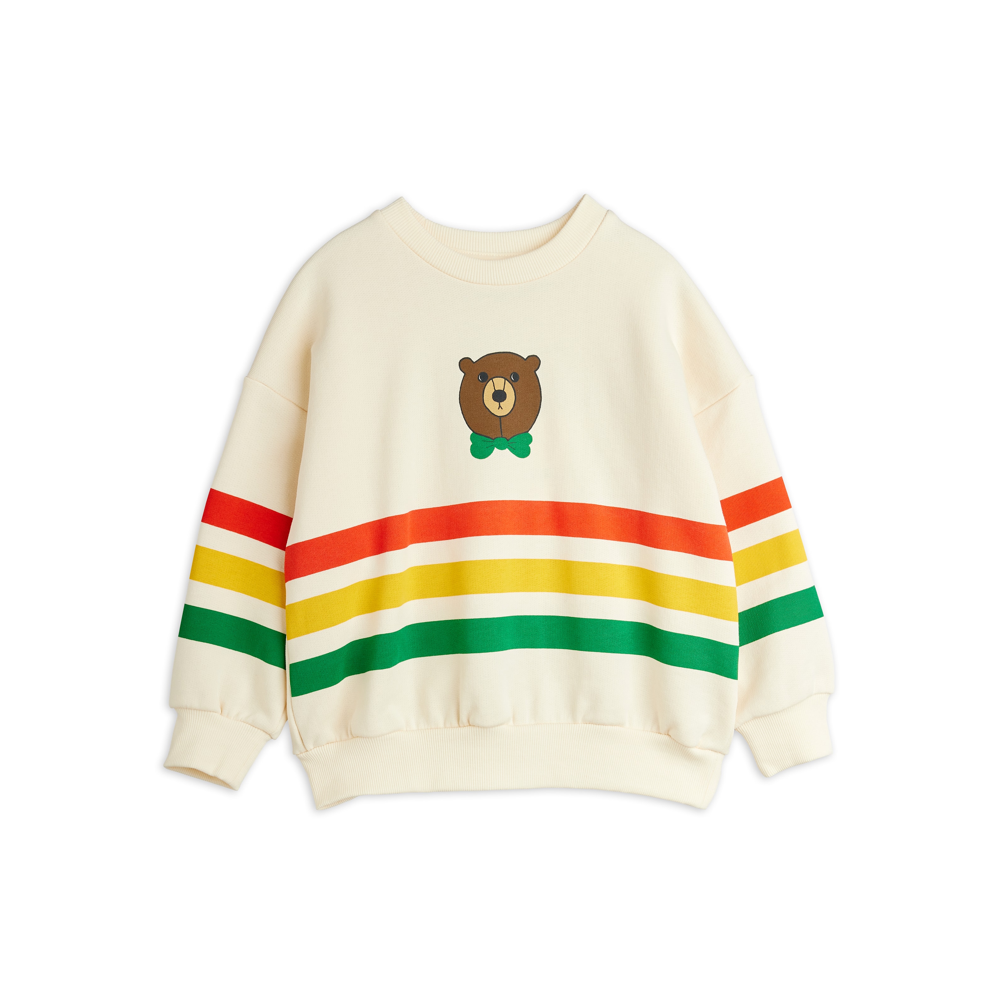 Bear Stripe Sweatshirt Offwhite