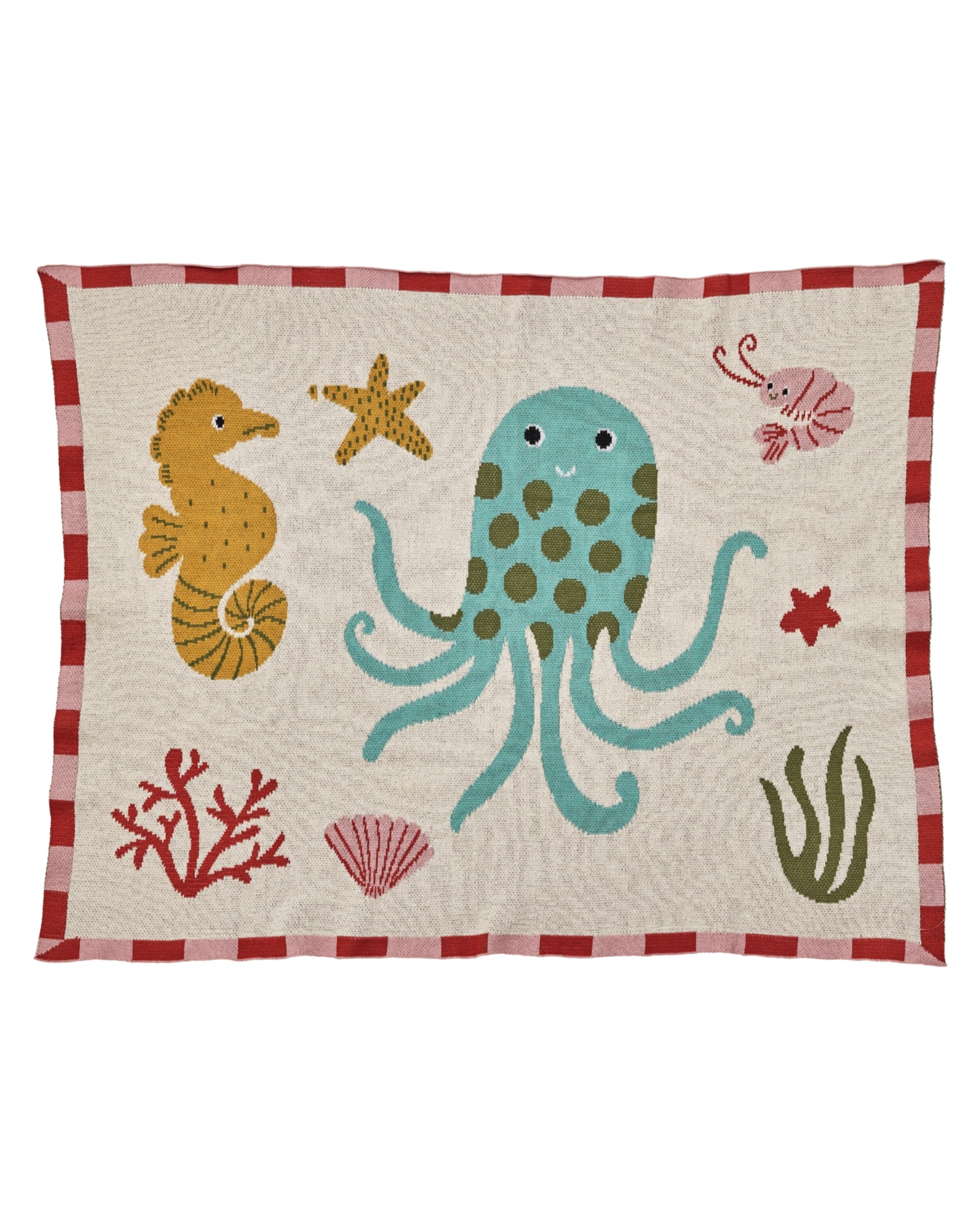 Baby Cotton Blanket Coral Ocean 