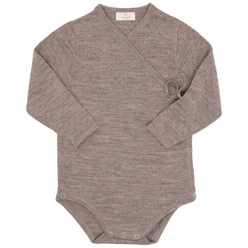 Merino ull babybody Natural Melange