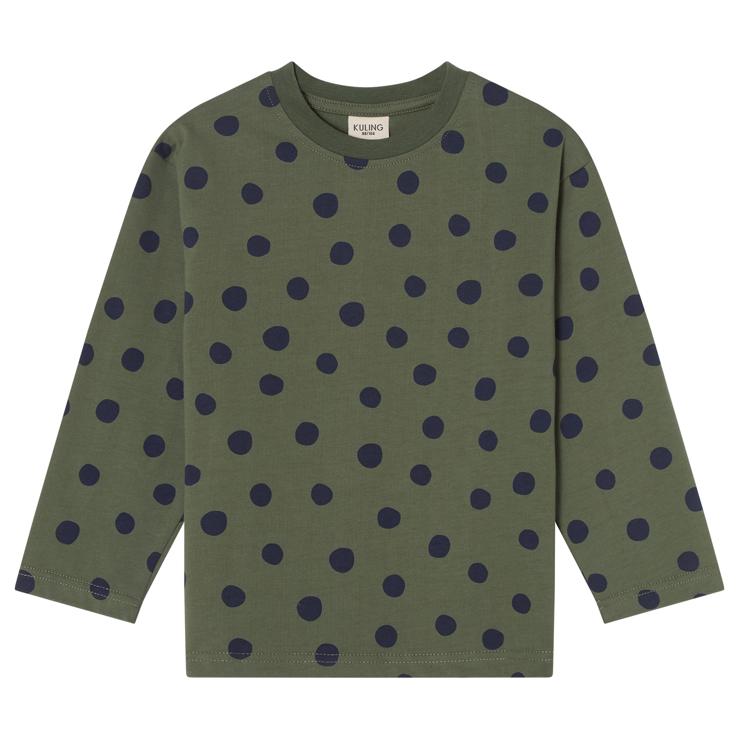 Granada LS T-Shirt Heavy Cotton Forest Green Dots