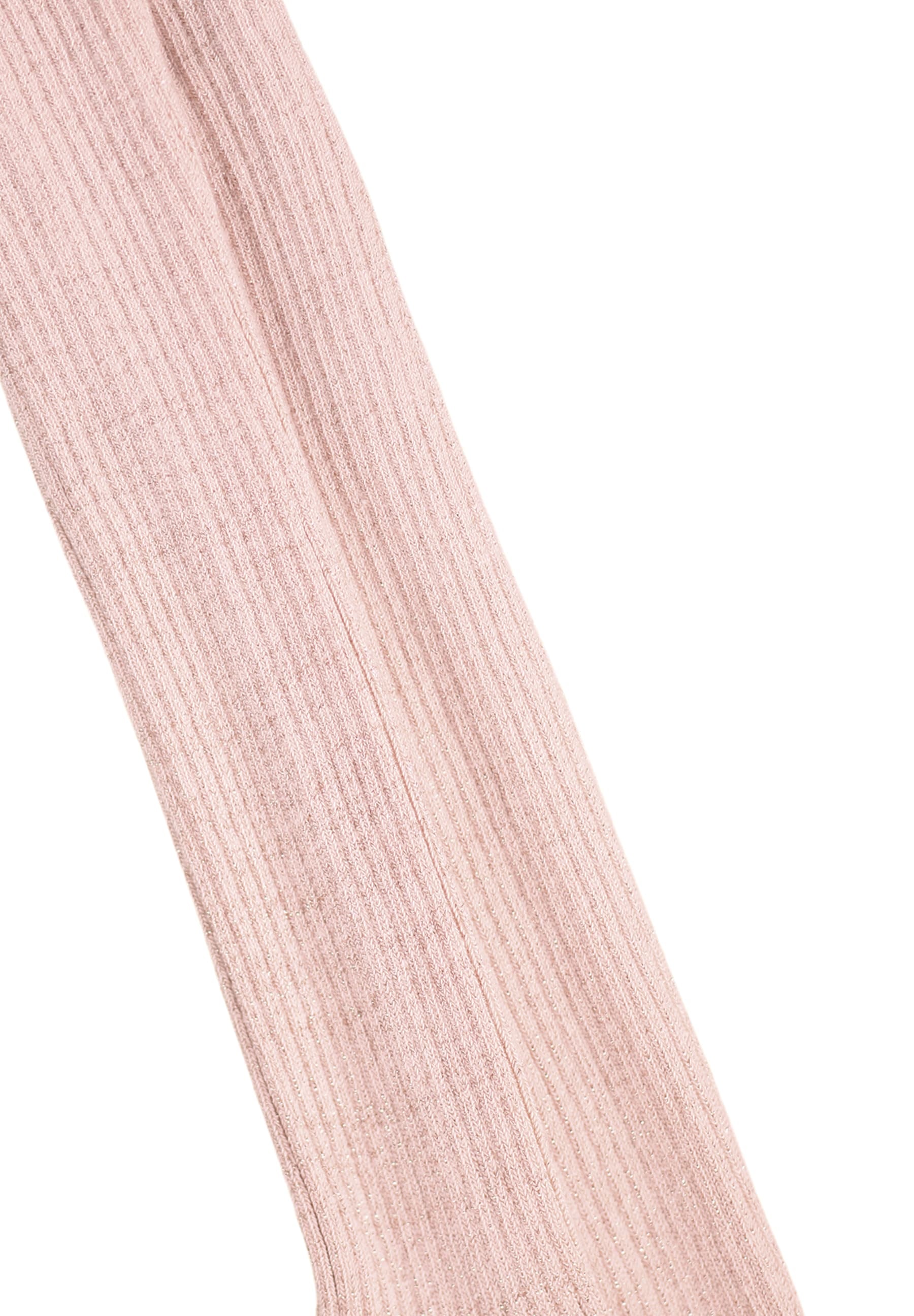 Glitter Rib Strømpebukser Petal Blush