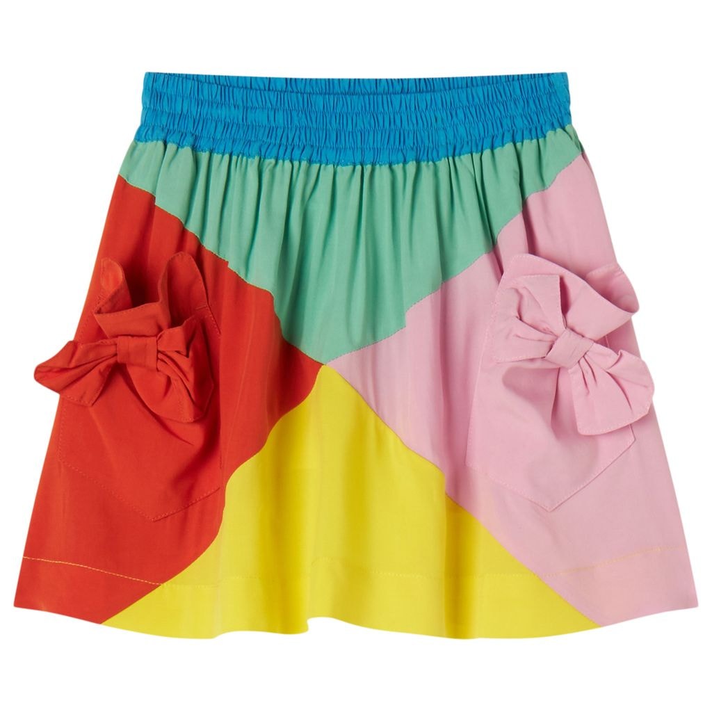 Color-blocked Skirt Multicolor