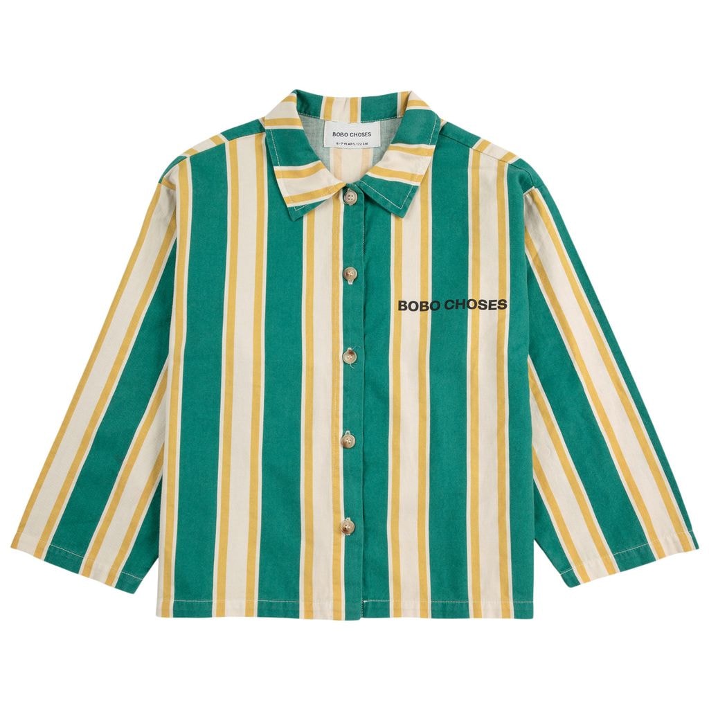 Stripe Long Sleeve Shirt DARK GREEN