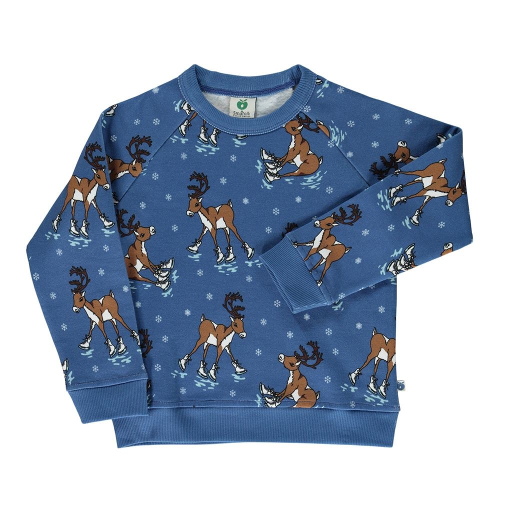 Sweatshirt with reindeer Federal Blue Federal Reindeer Sweatshirt i Federal Blue