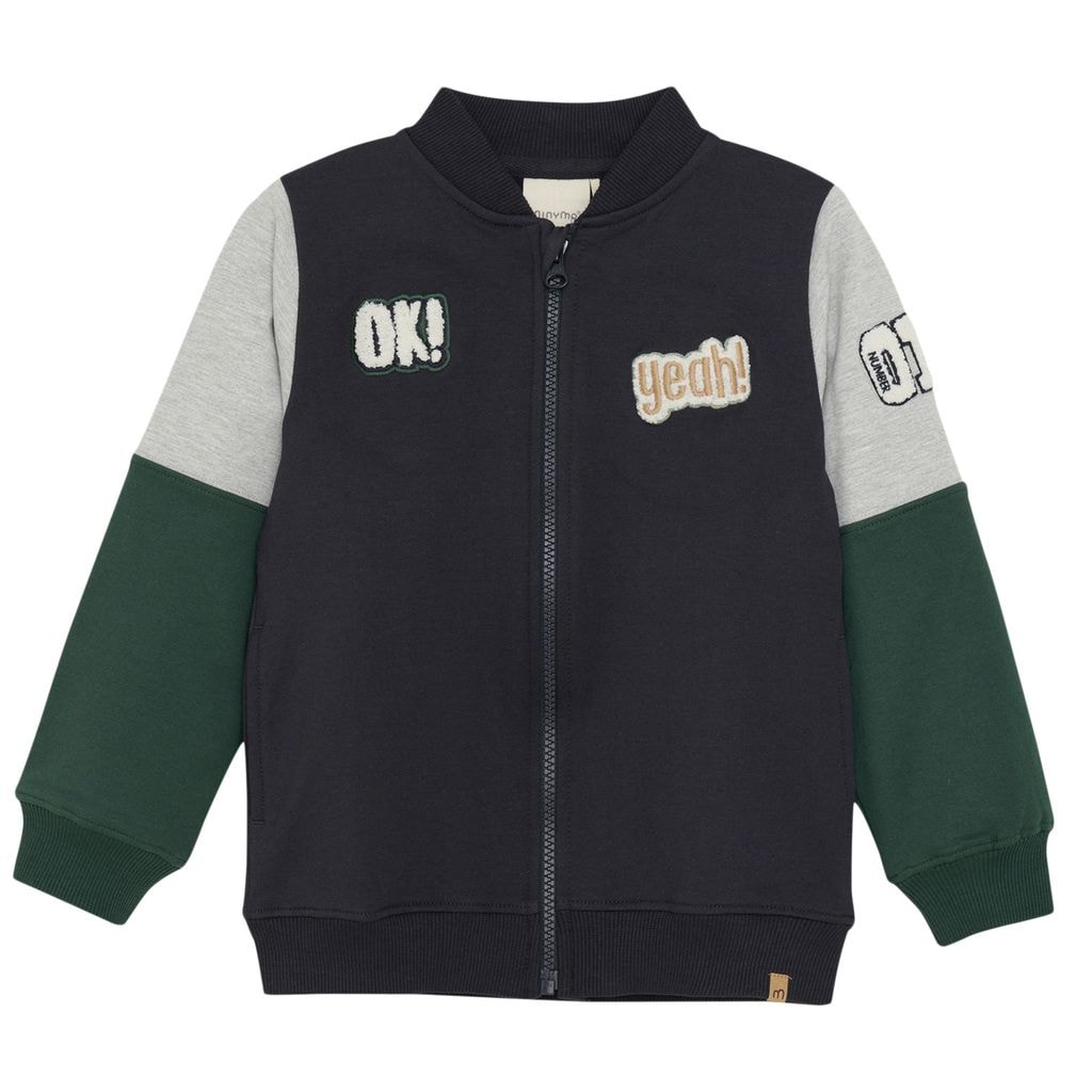 Fargeblokk Cardigan Dark Navy