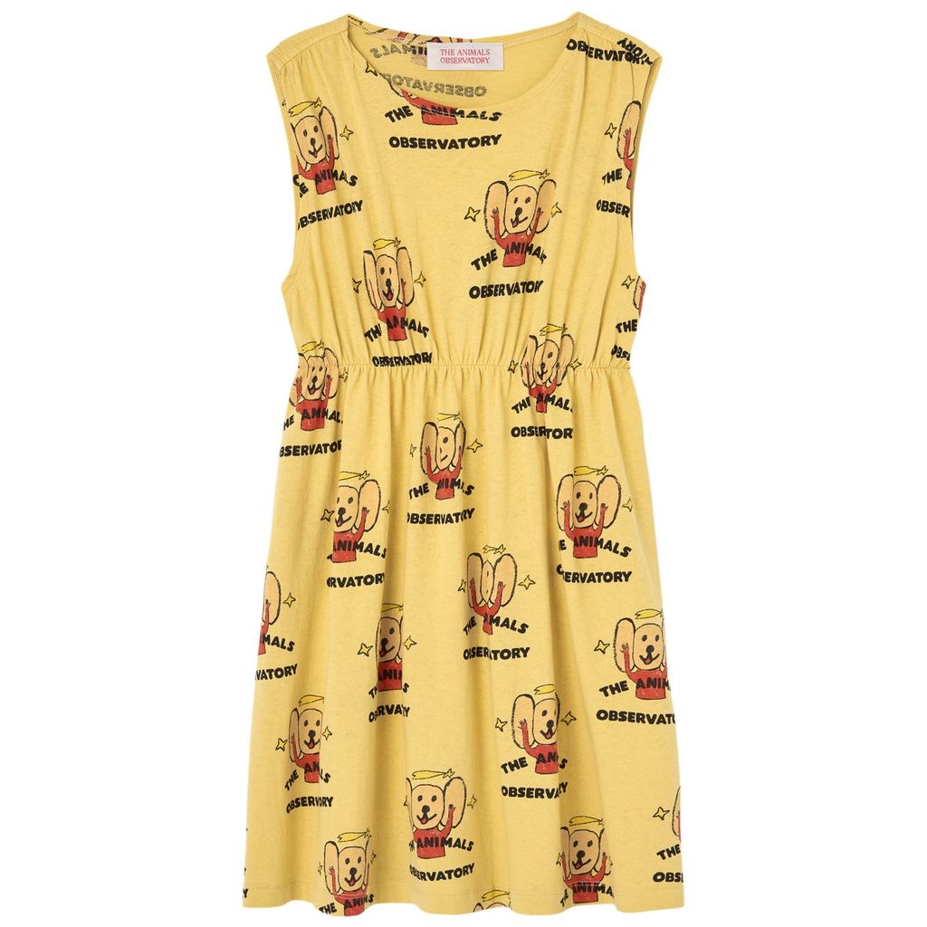 Jersey Marten Kid Dress Yellow Logo