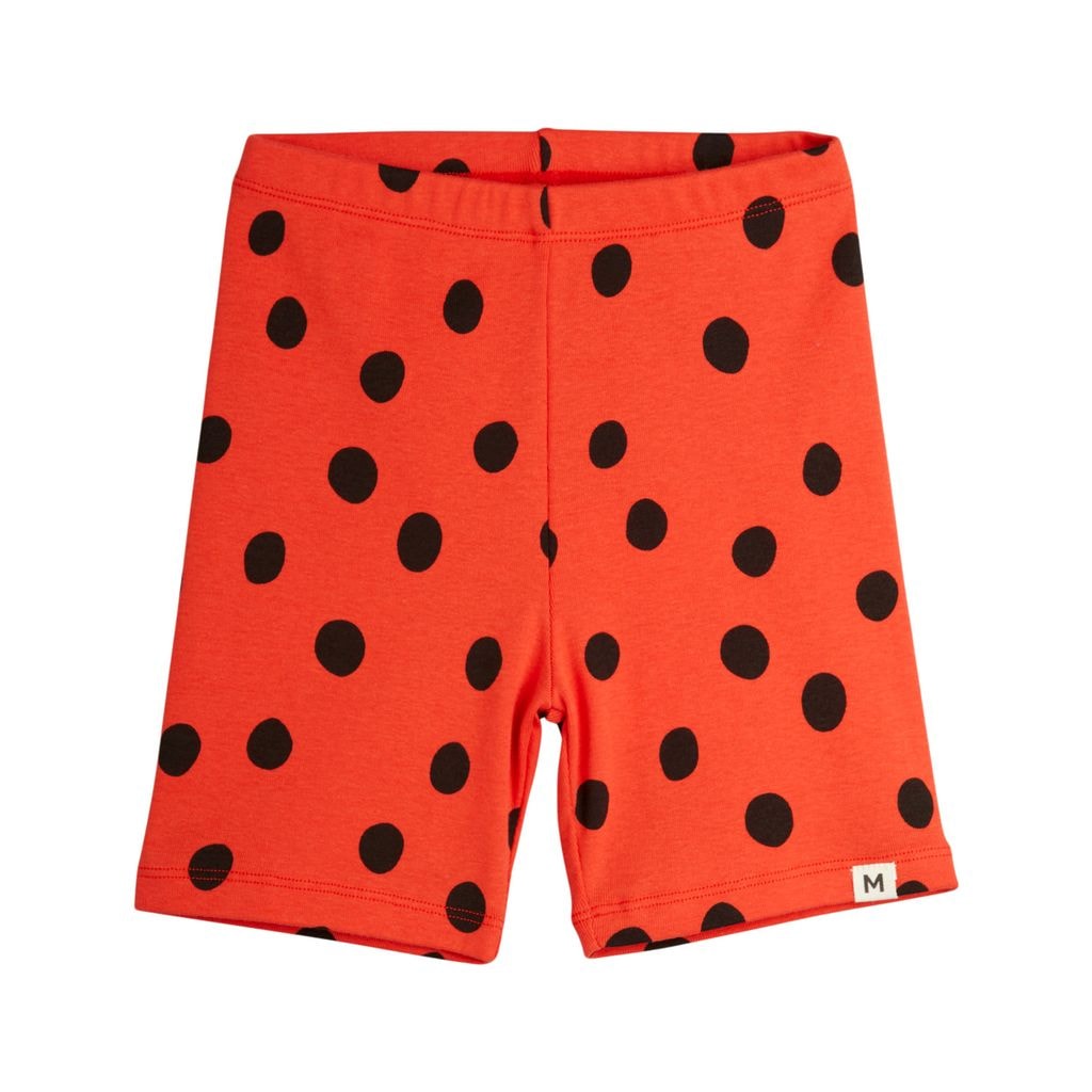 Dots Aop Bike Shorts Shorts Red