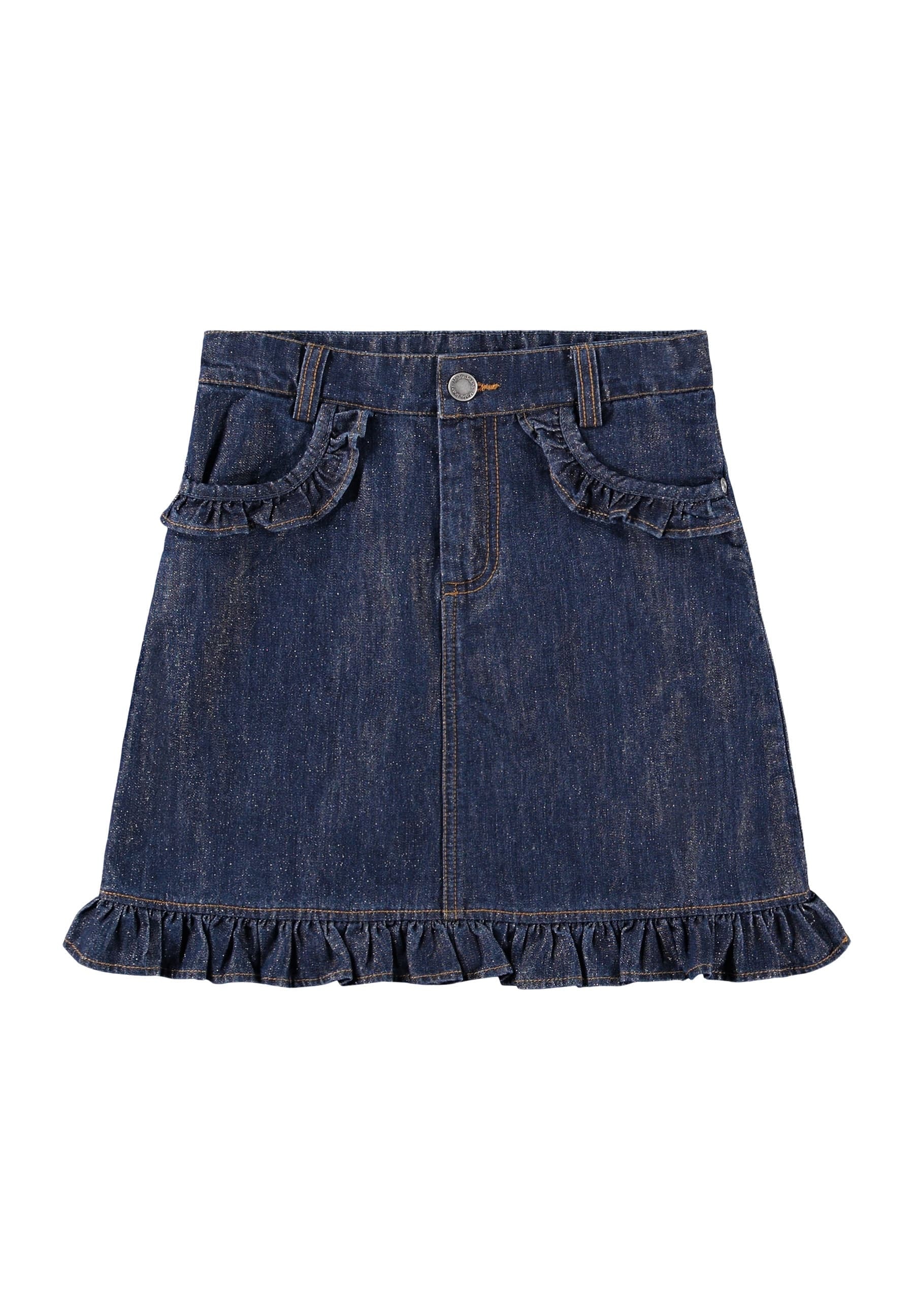 Berit Jeanskjol Mid Blue Glitter