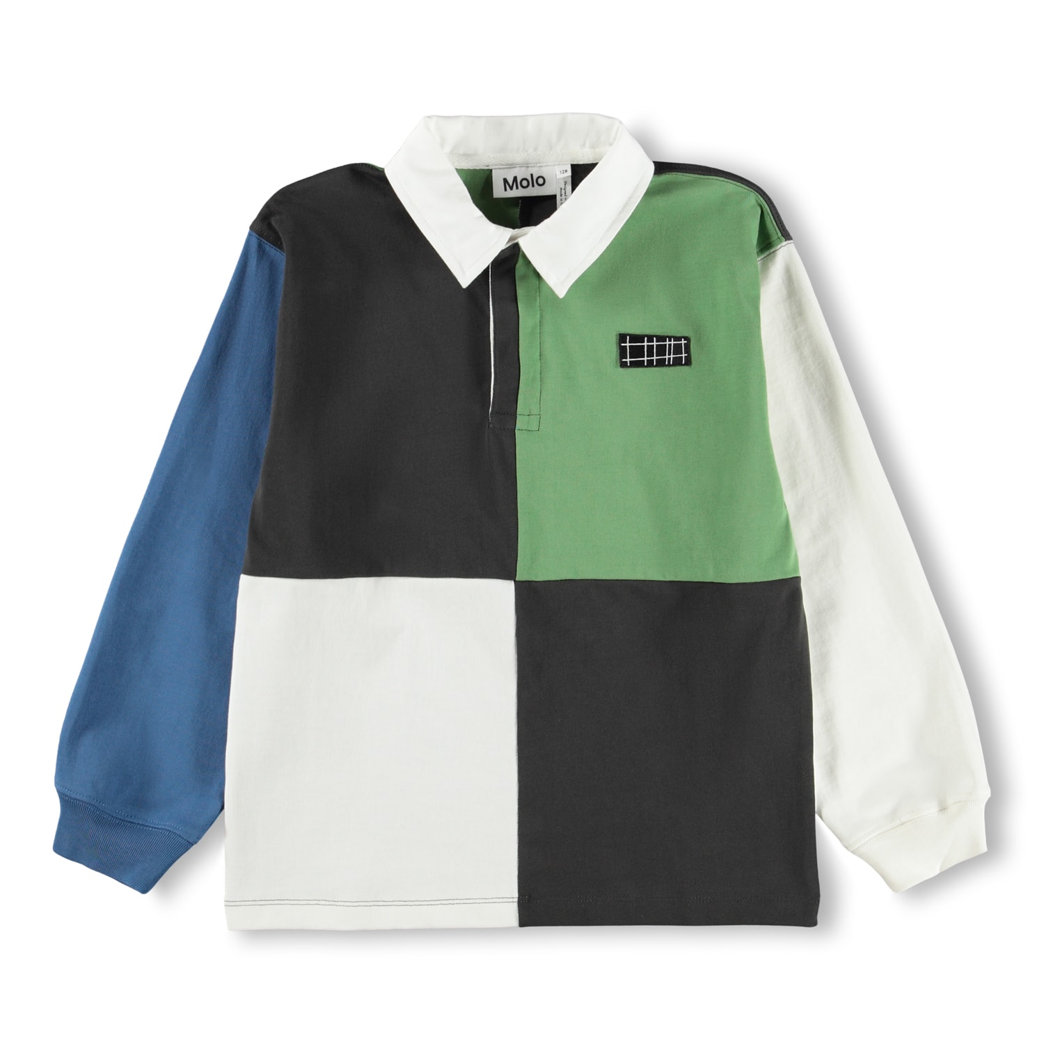 GOTS Relz Långärmad Pikétröja Check Mix 