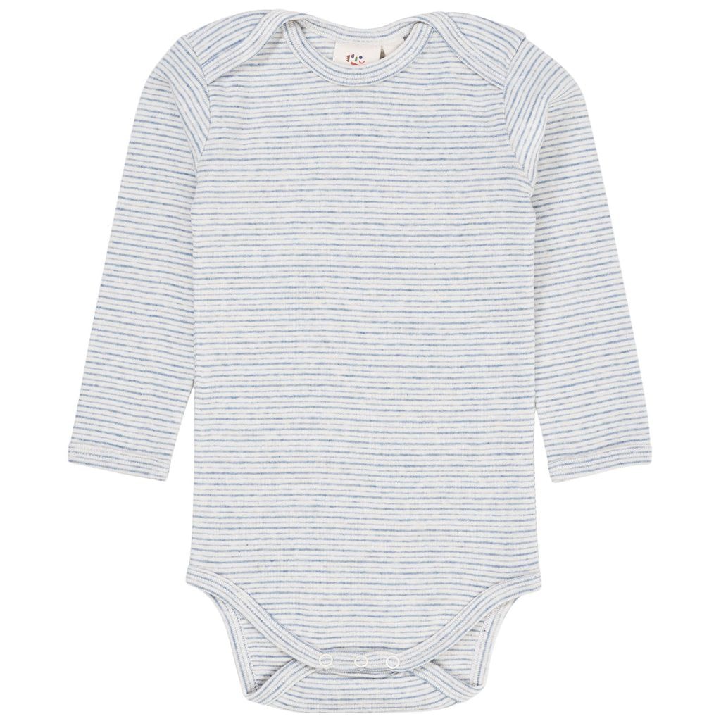 Striped Baby Body Light Blue