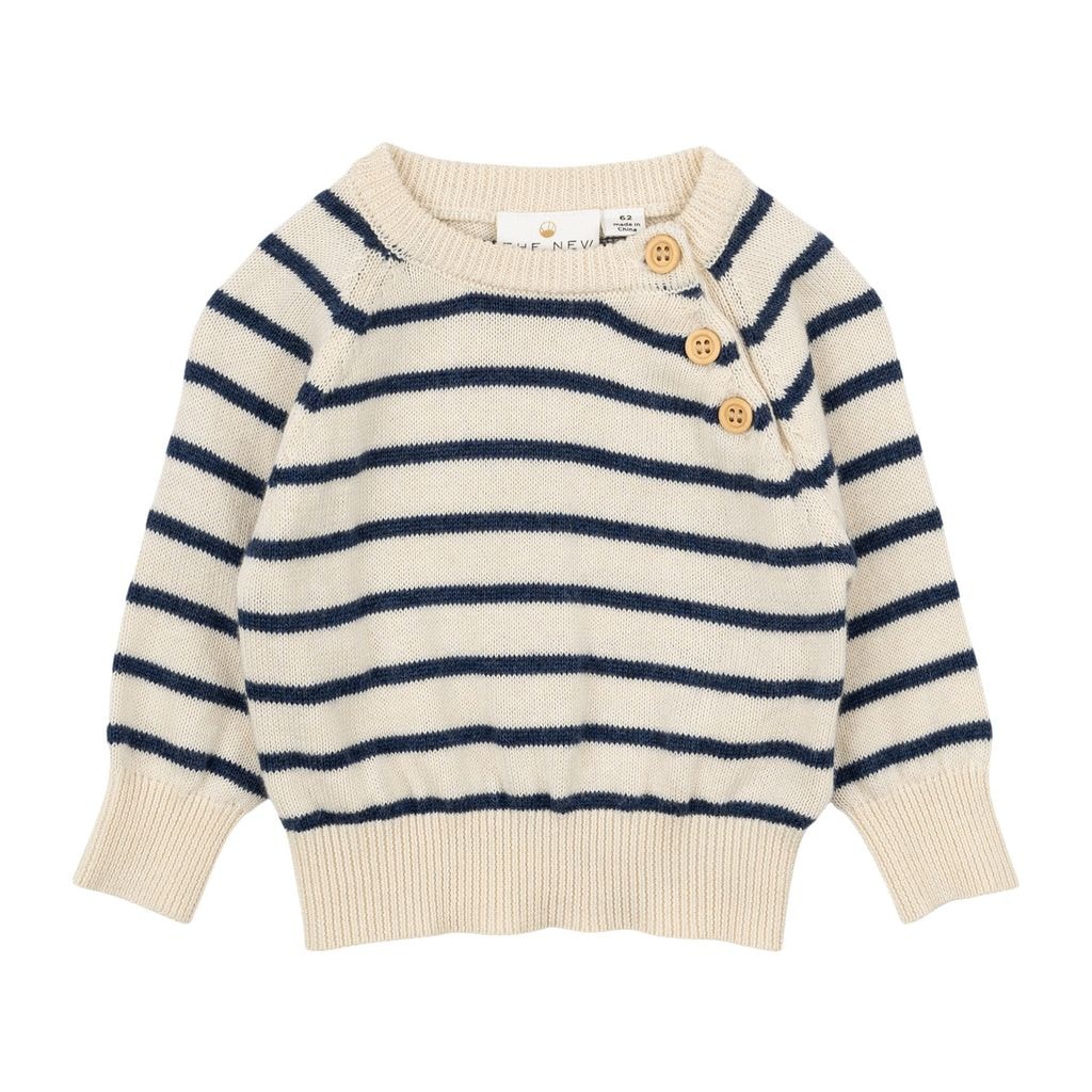 Norton Genser I Strikk Mood Indigo Striped