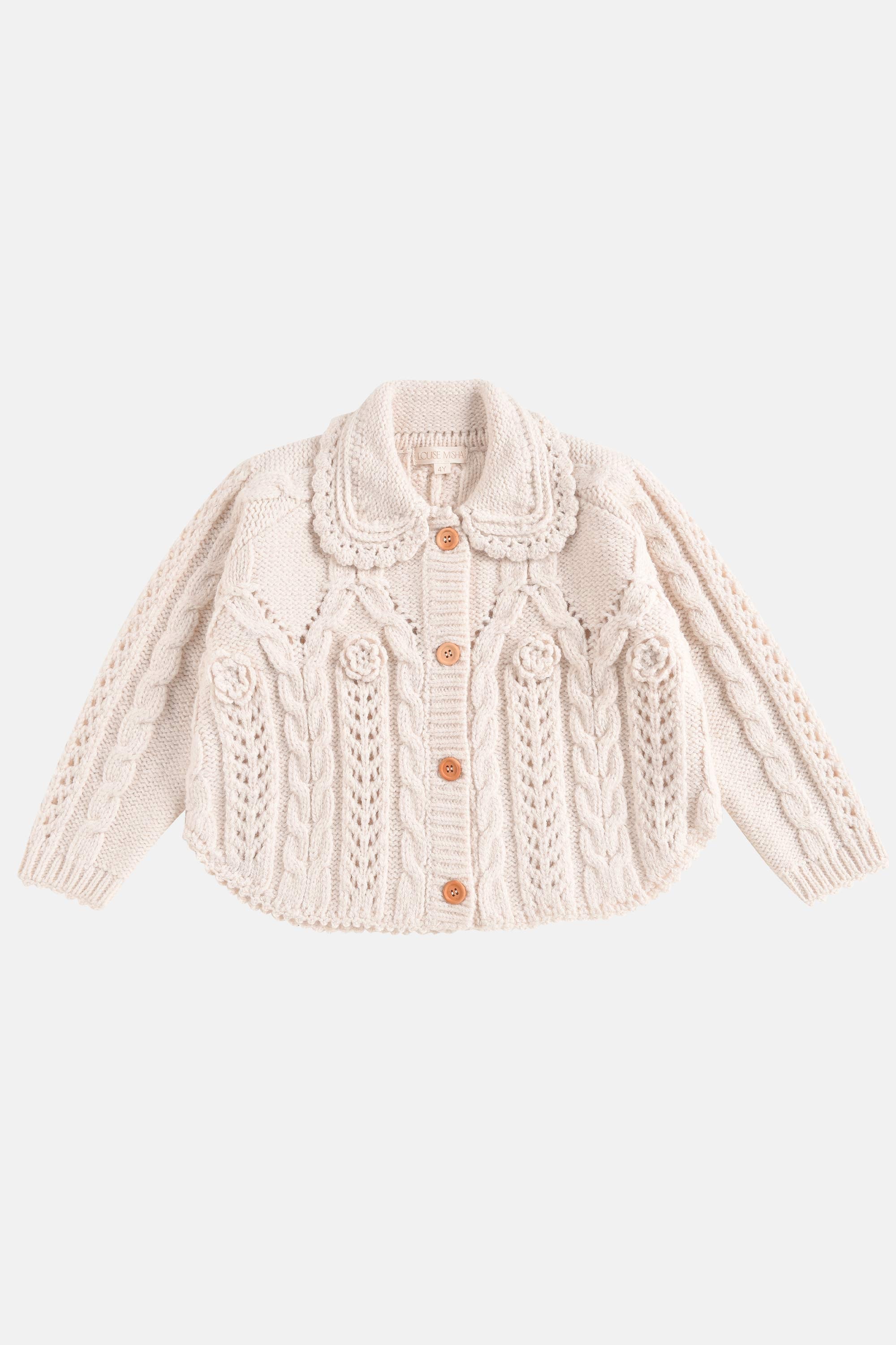 Khellana Knitted Cape Cream