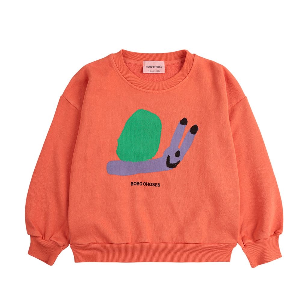 Funny Snail Sweatshirt Red