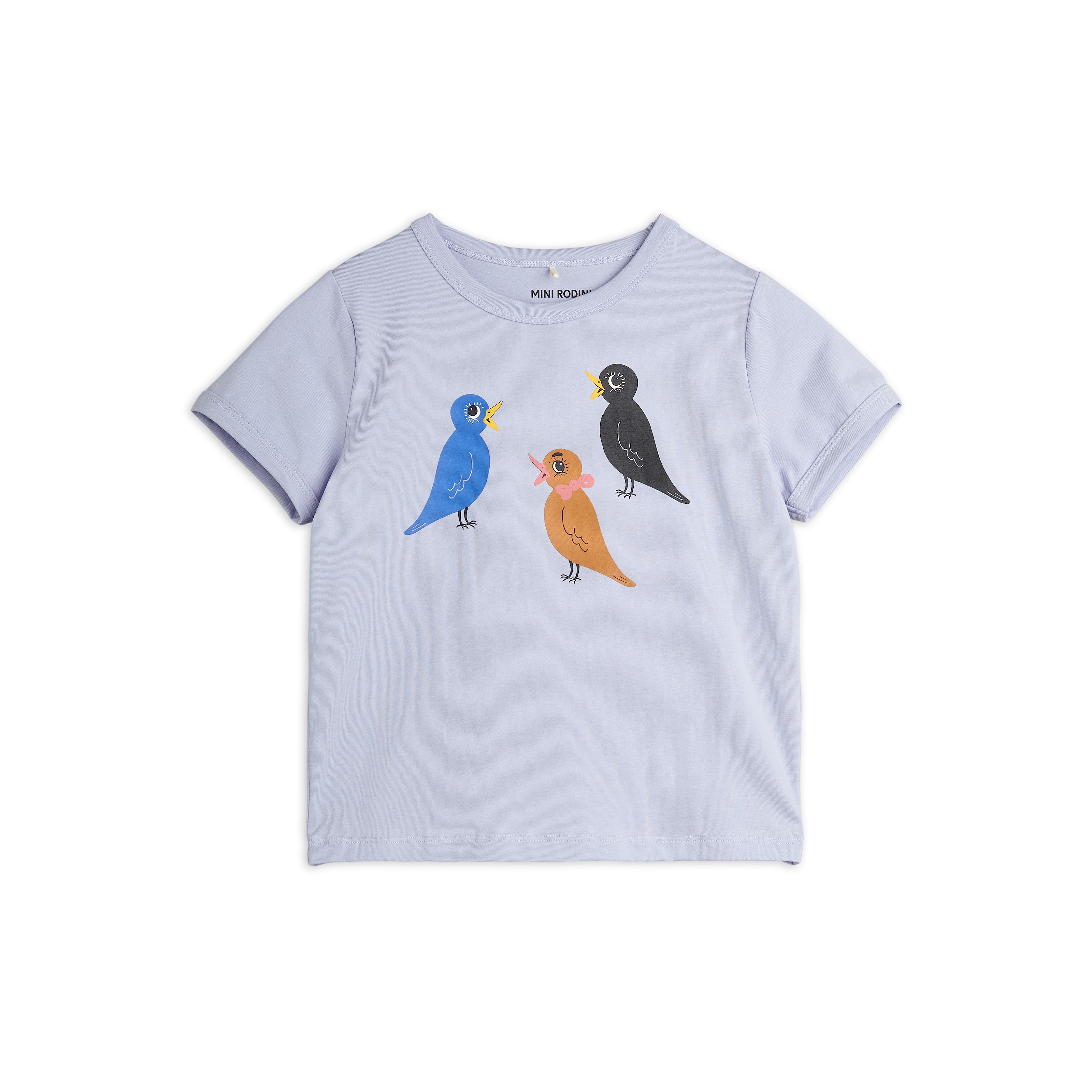 GOTS Birds Sp Short-Sleeved Tee Purple
