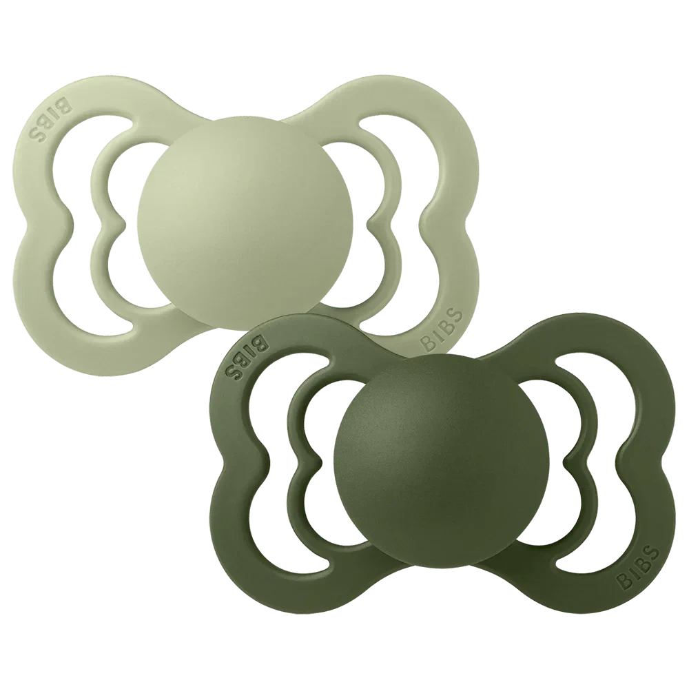 Supreme 2-pack Symmetriska Silikonnappar Sage Hunter Green 