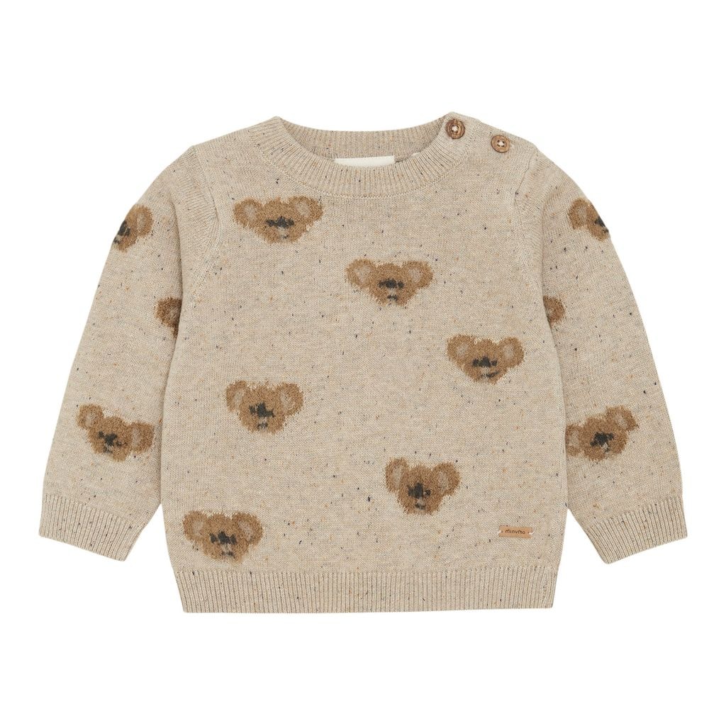 Strikket Trøje Beige Melange