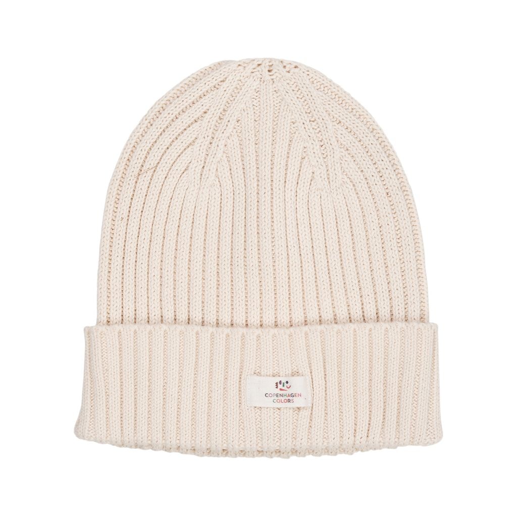 Cotton Knitted Classic Beanie  Cream
