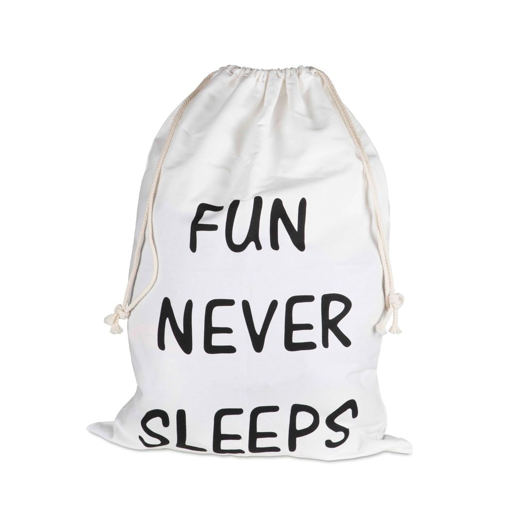 Fun Never Sleeps Opbevaringspose Hvid