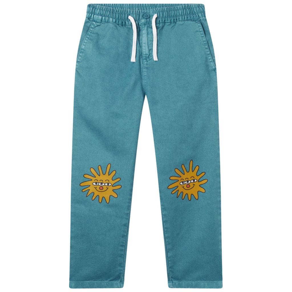 Pants With Print Blue