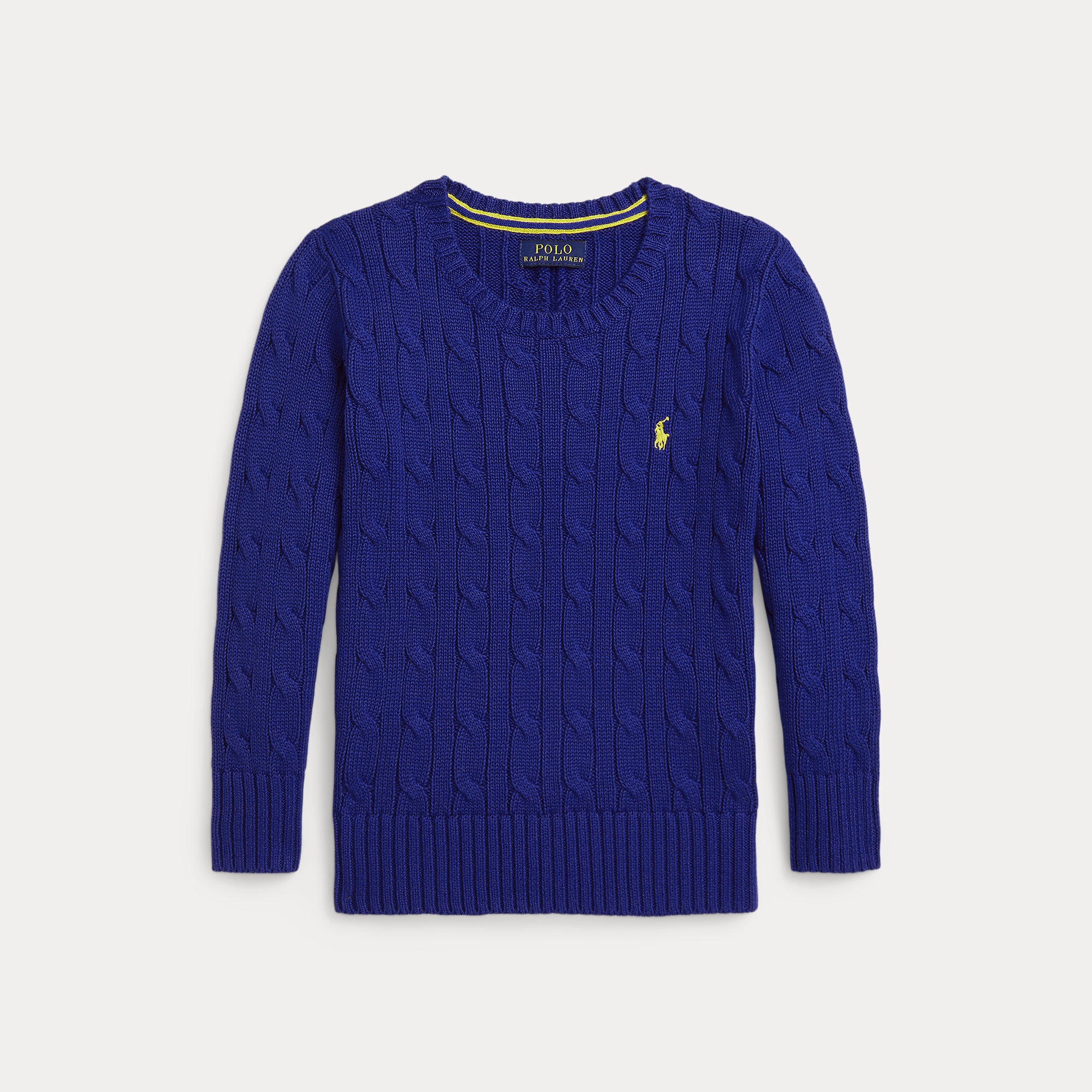 Kabelstrikket Sweater Classic Azure 