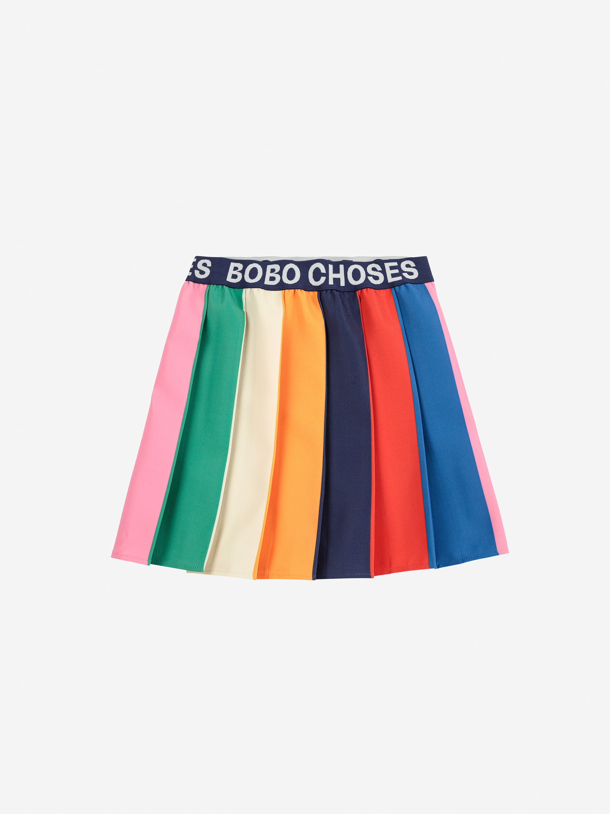 Bobo Color Block Pleated Skirt Multicolor