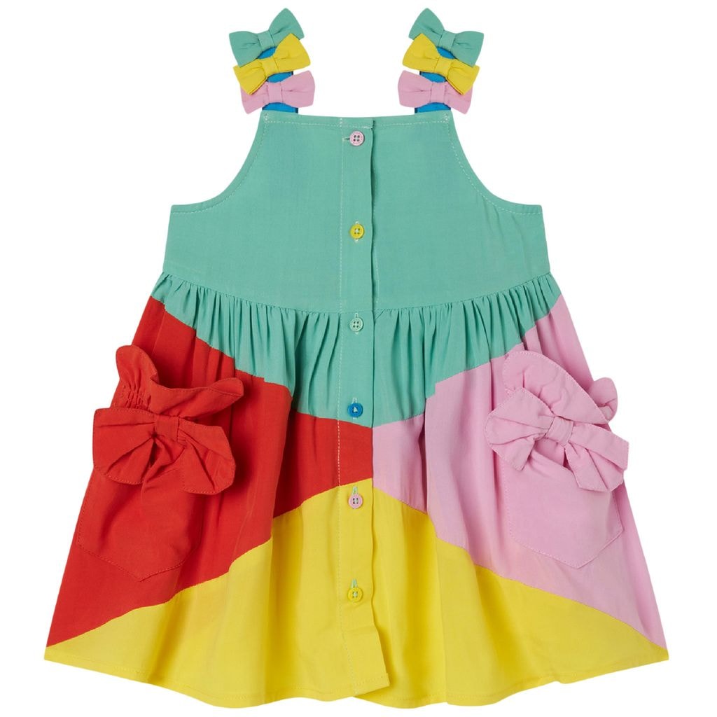 Color-blocked Dress Multicolor