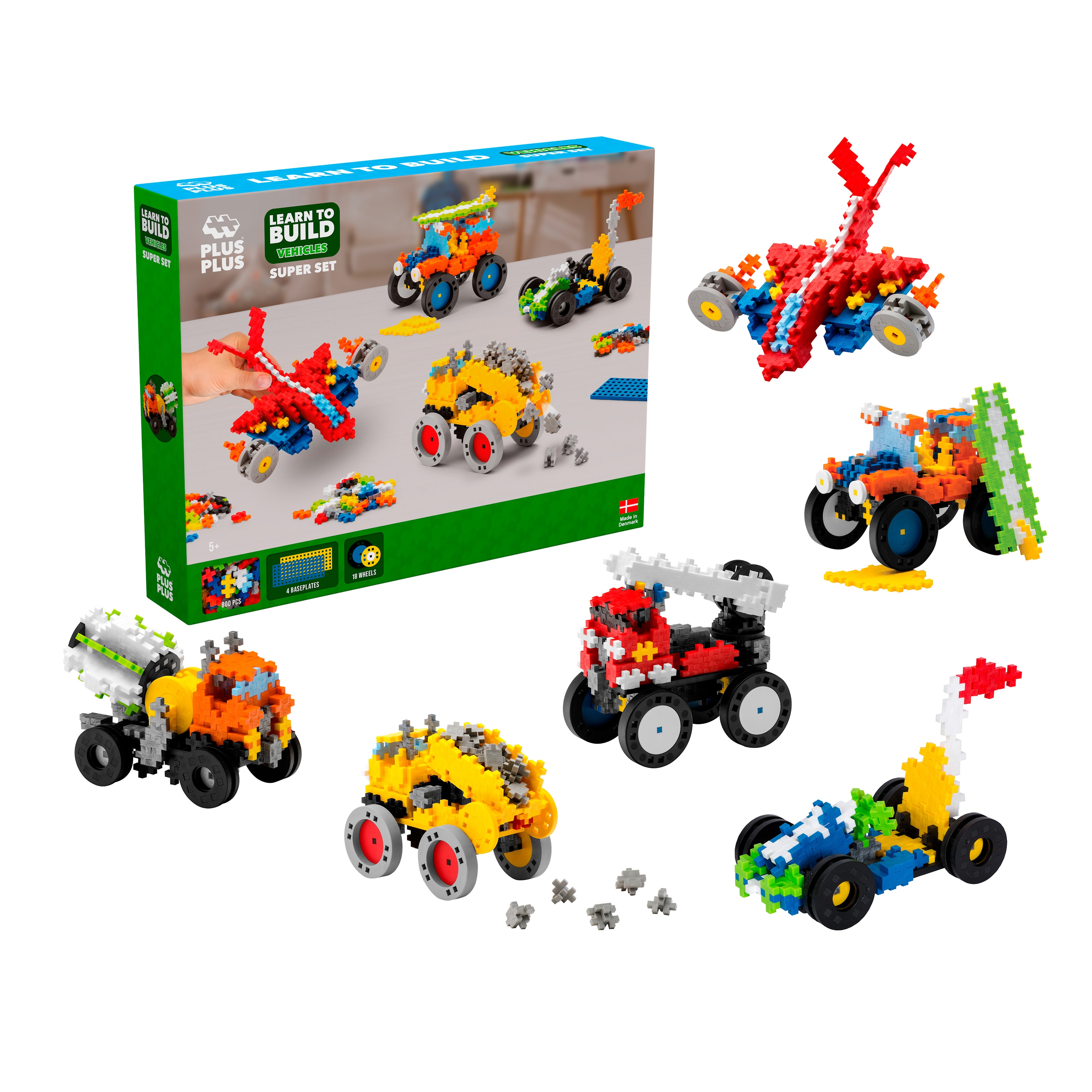 Plus-Plus® Go! Learn to Build, Vehicles Super Byggesæt