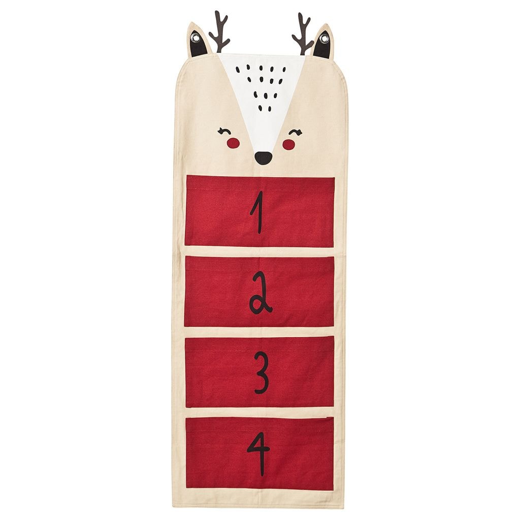 Poro Adventtikalenteri Punainen/Beige