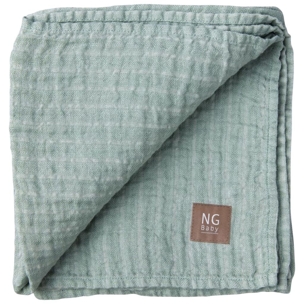 Linnefilt Sage Green/Ivory Stripe