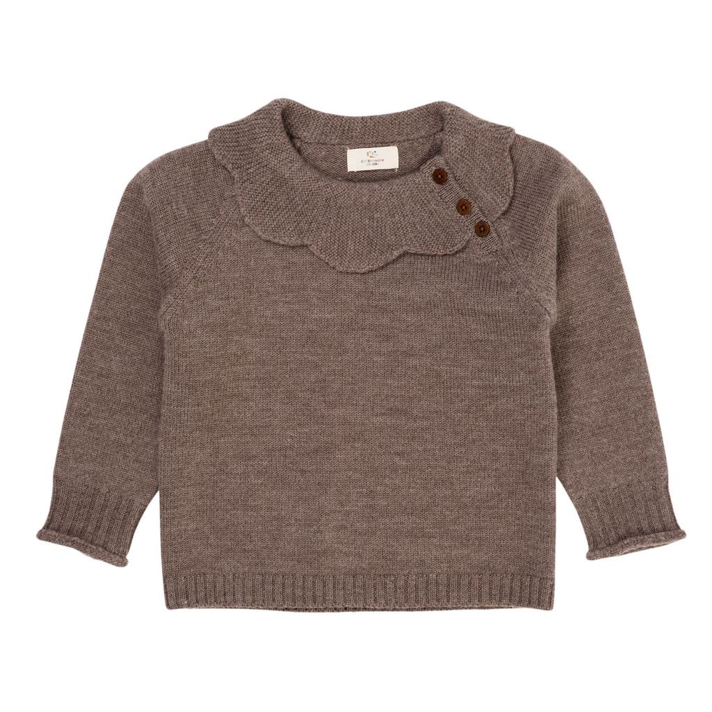 Merino Marguriette Blouse in Natural Melange