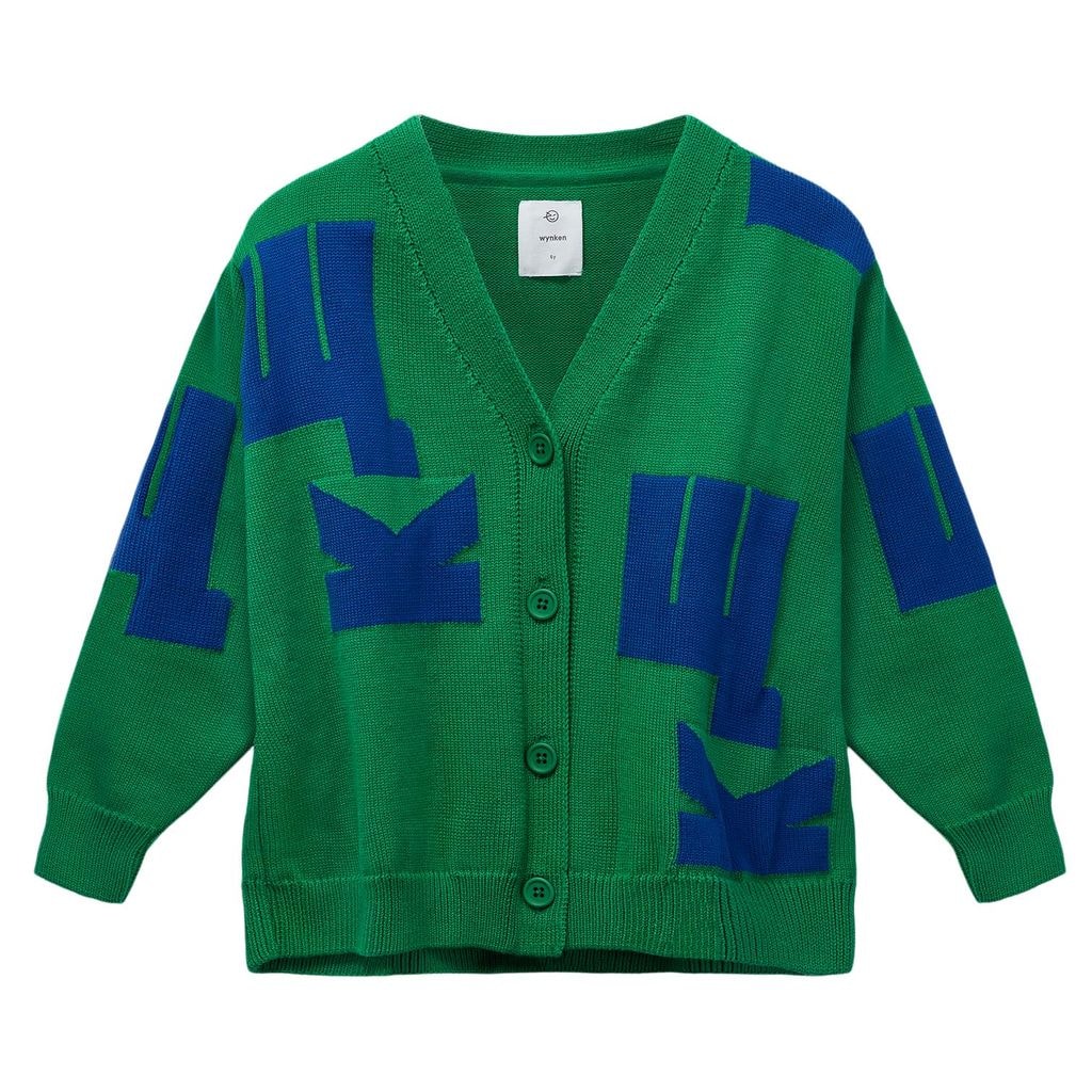 W.K Cardigan Fresh Green Klein Blue