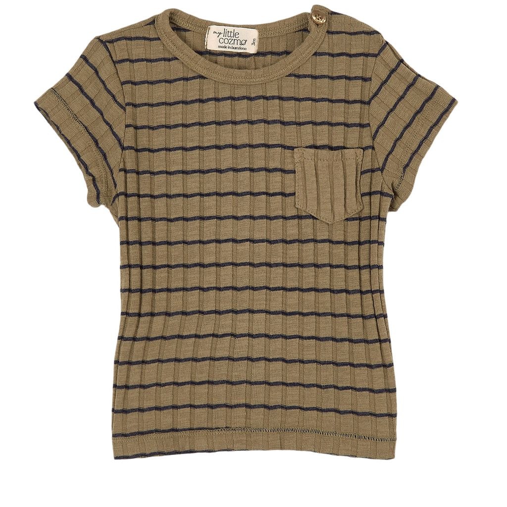 Rib Stripe T-Shirt Green