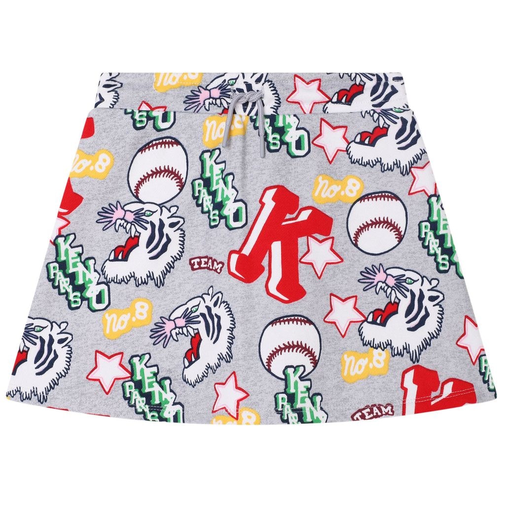 Printed Skirt Gray