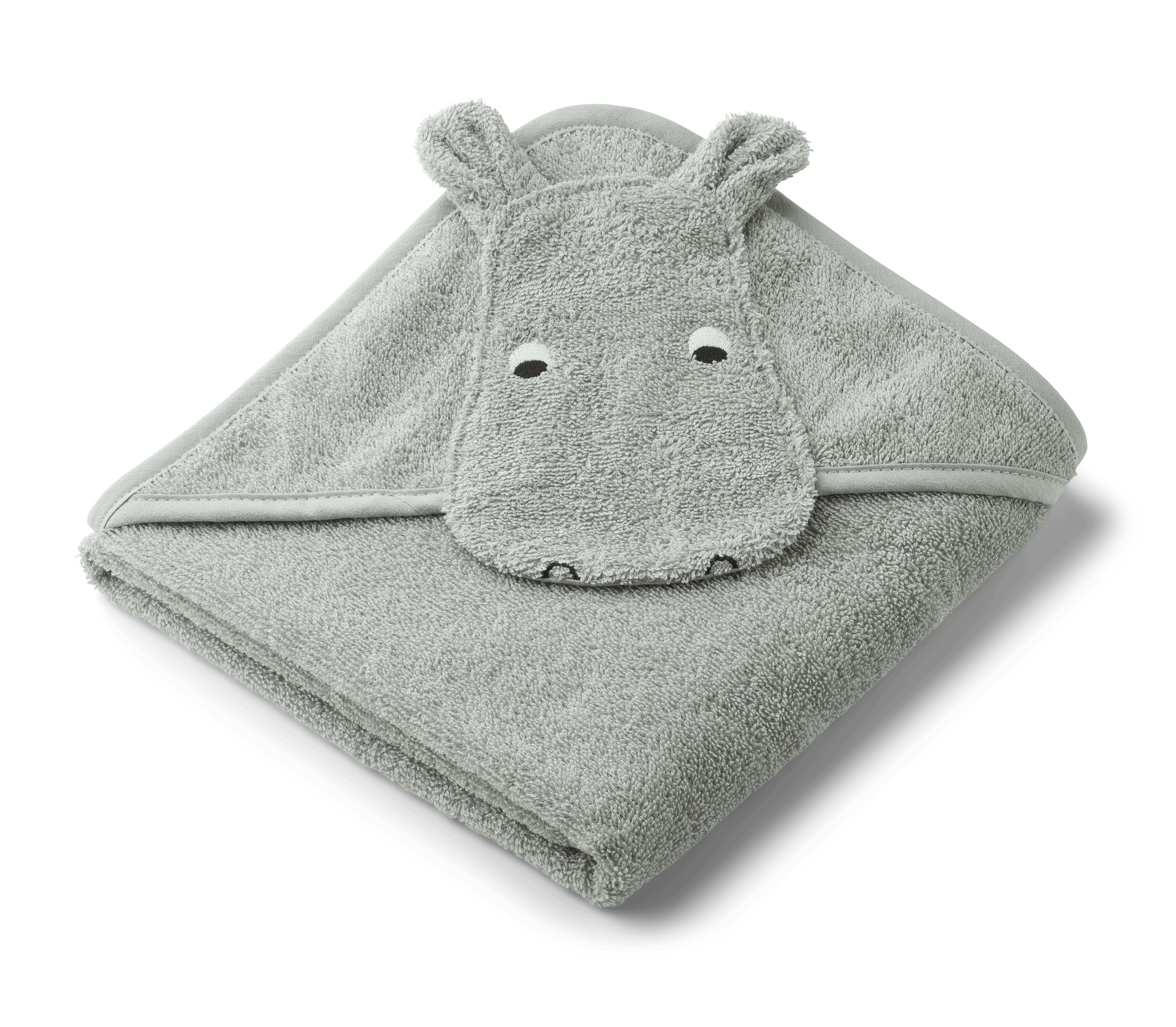 Albert Håndklæde Med Hætte Hippo Dove Blue 