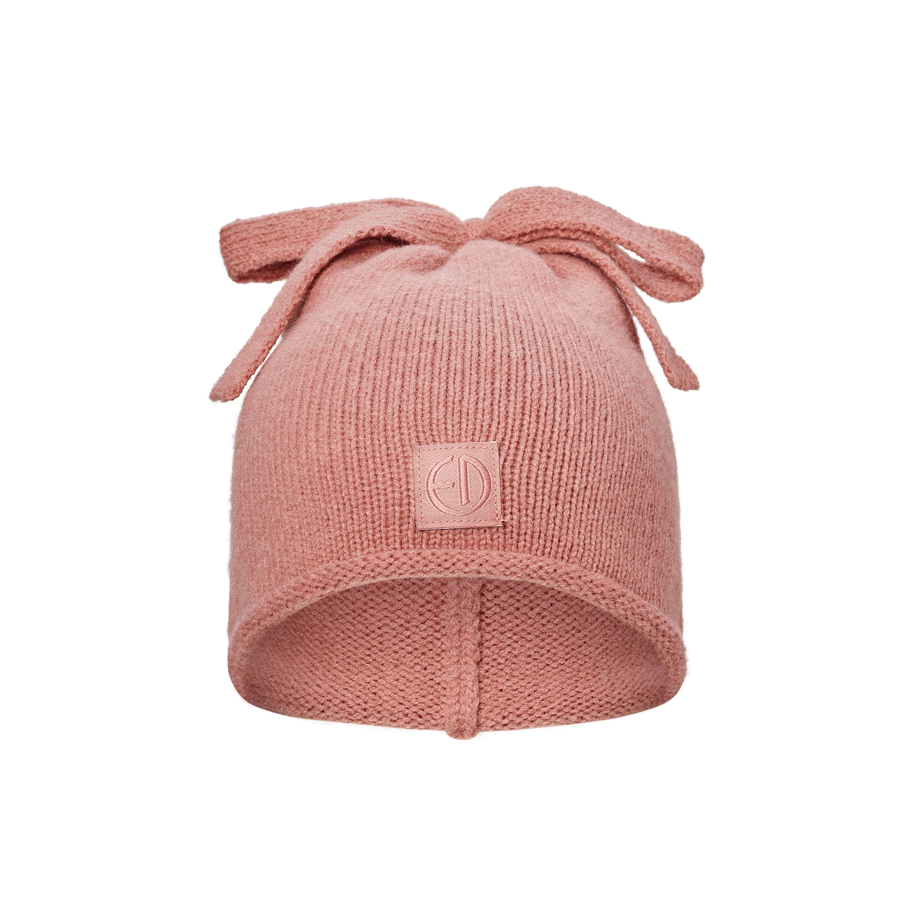 Furry Strikket Lue Rosy Bow