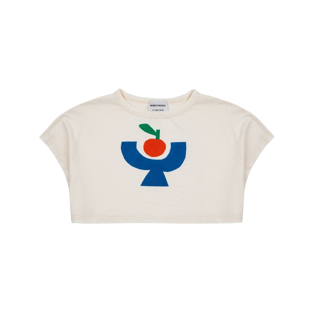 Tomato Plate Cropped T-Shirt Off-white