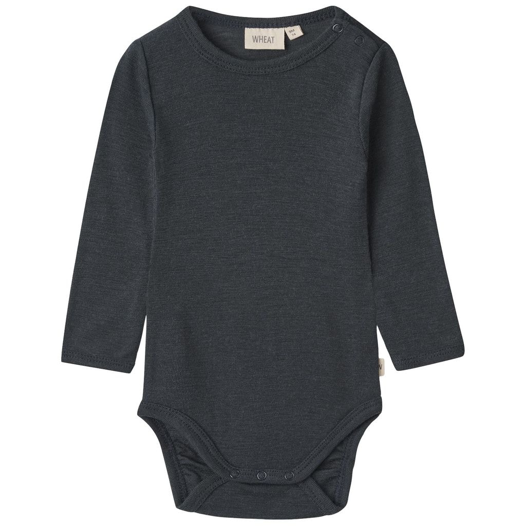 Langærmet uldbody Lucca Navy