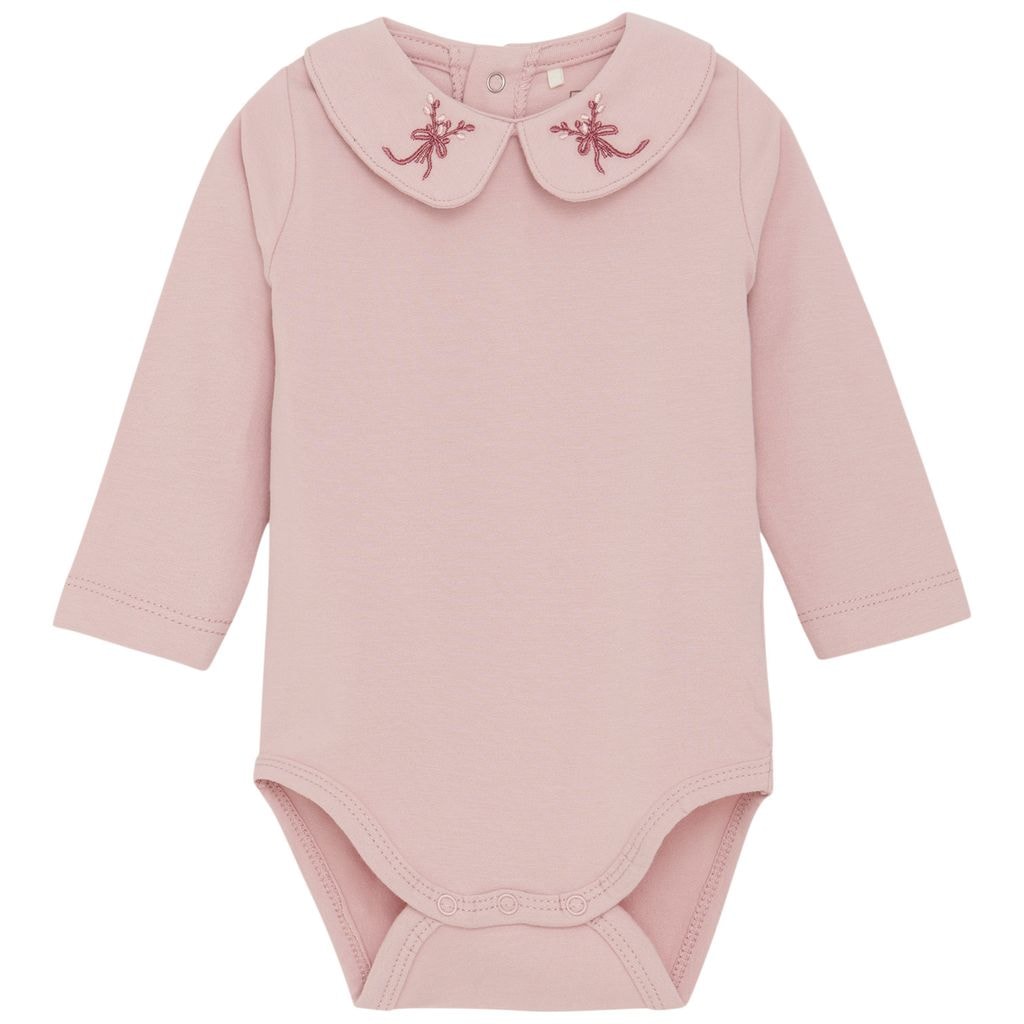 Body LS w. Collar Pale Mauve Mauve vauvan body Pale Mauve