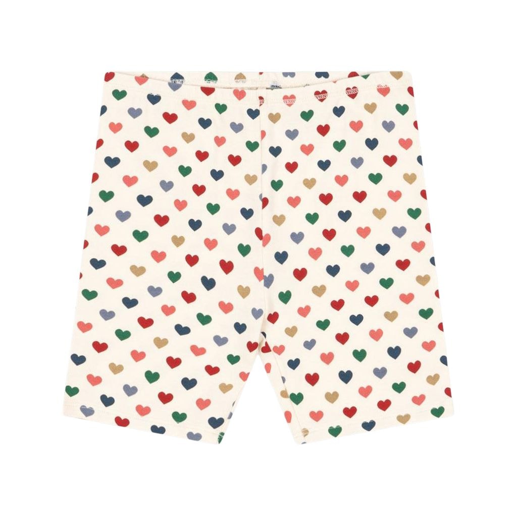 GOTS Basic Korta Leggings Coeur Coloré