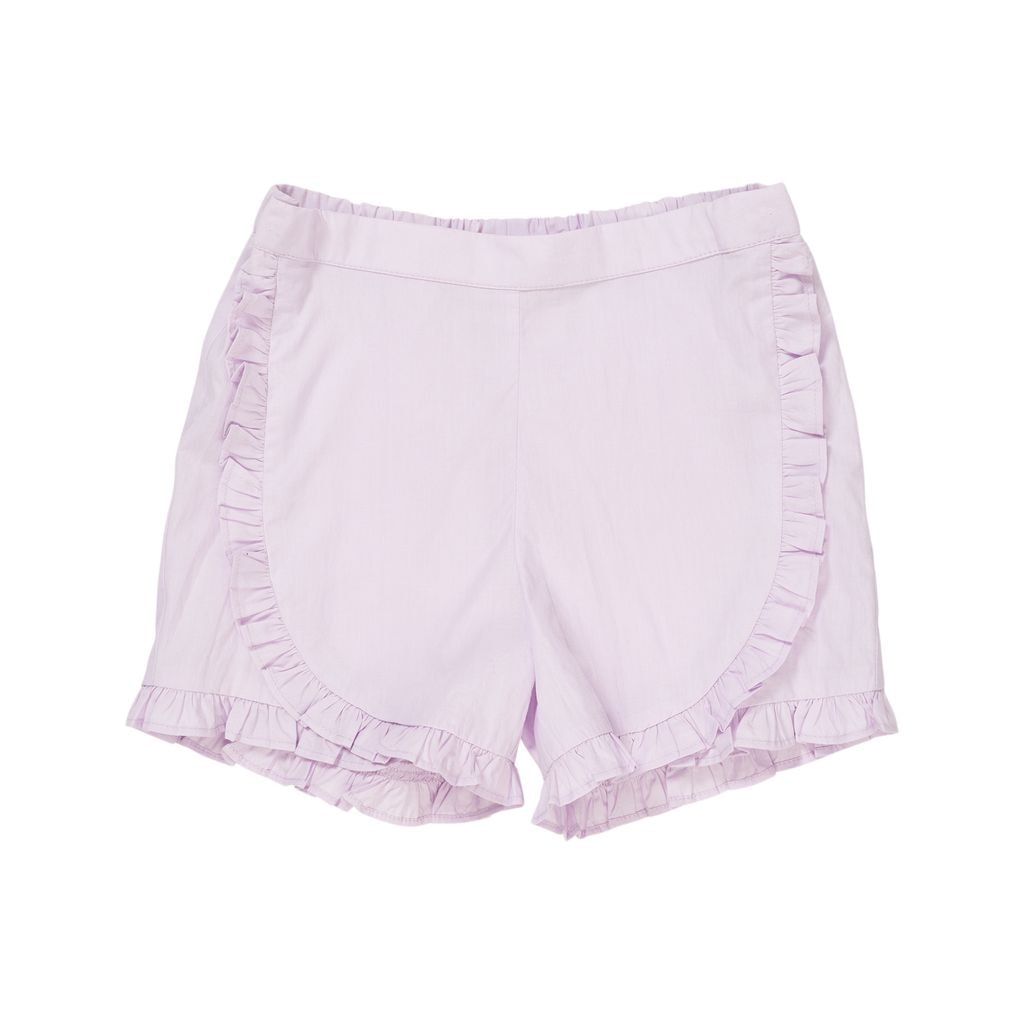 Poplin Frill Shorts Lavender