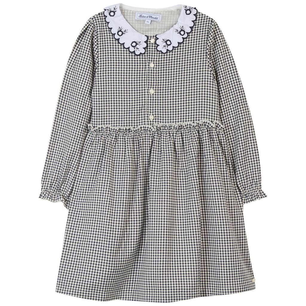 Gingham Dress Navy