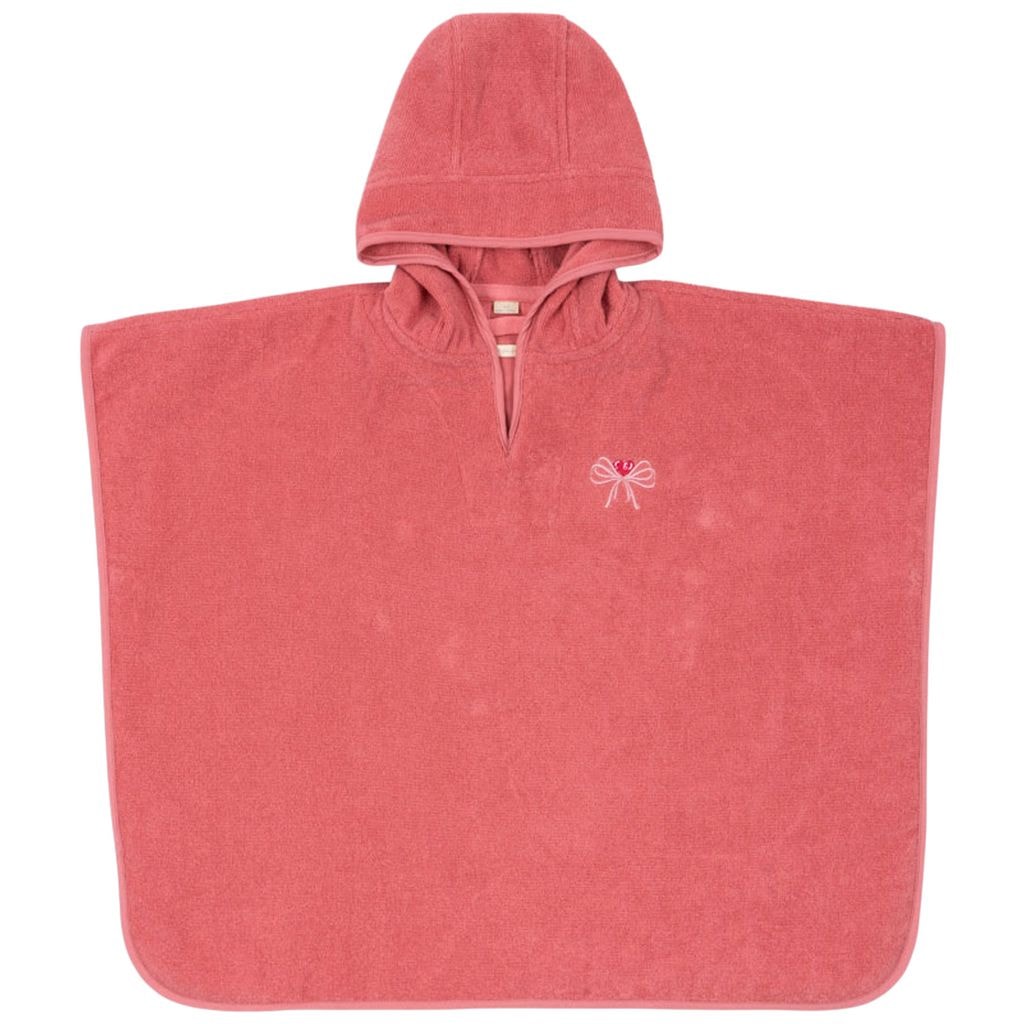 GOTS Terry Poncho Flamingo Plume