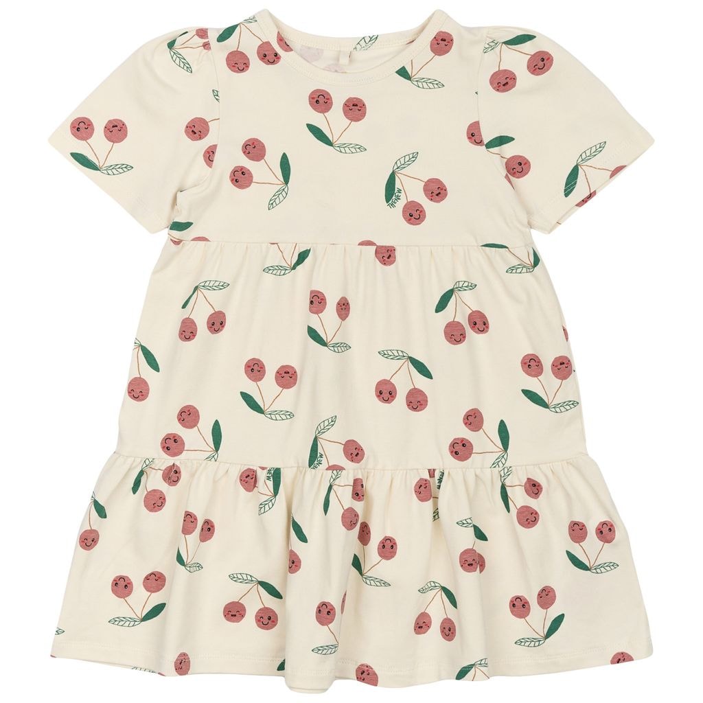 GOTS Olivia Dress White Swan Aop