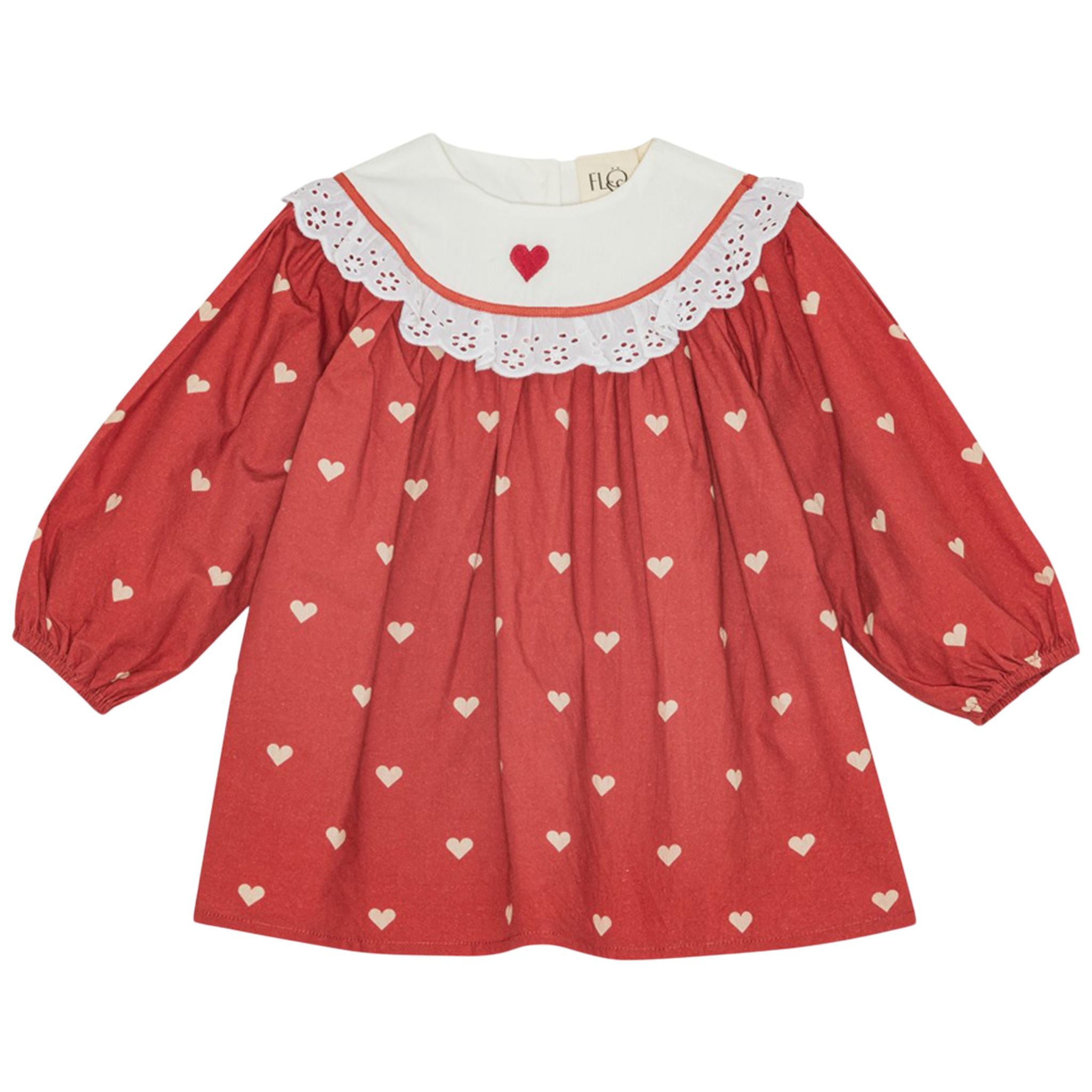 Ellen Dress Poppy Red/soft White