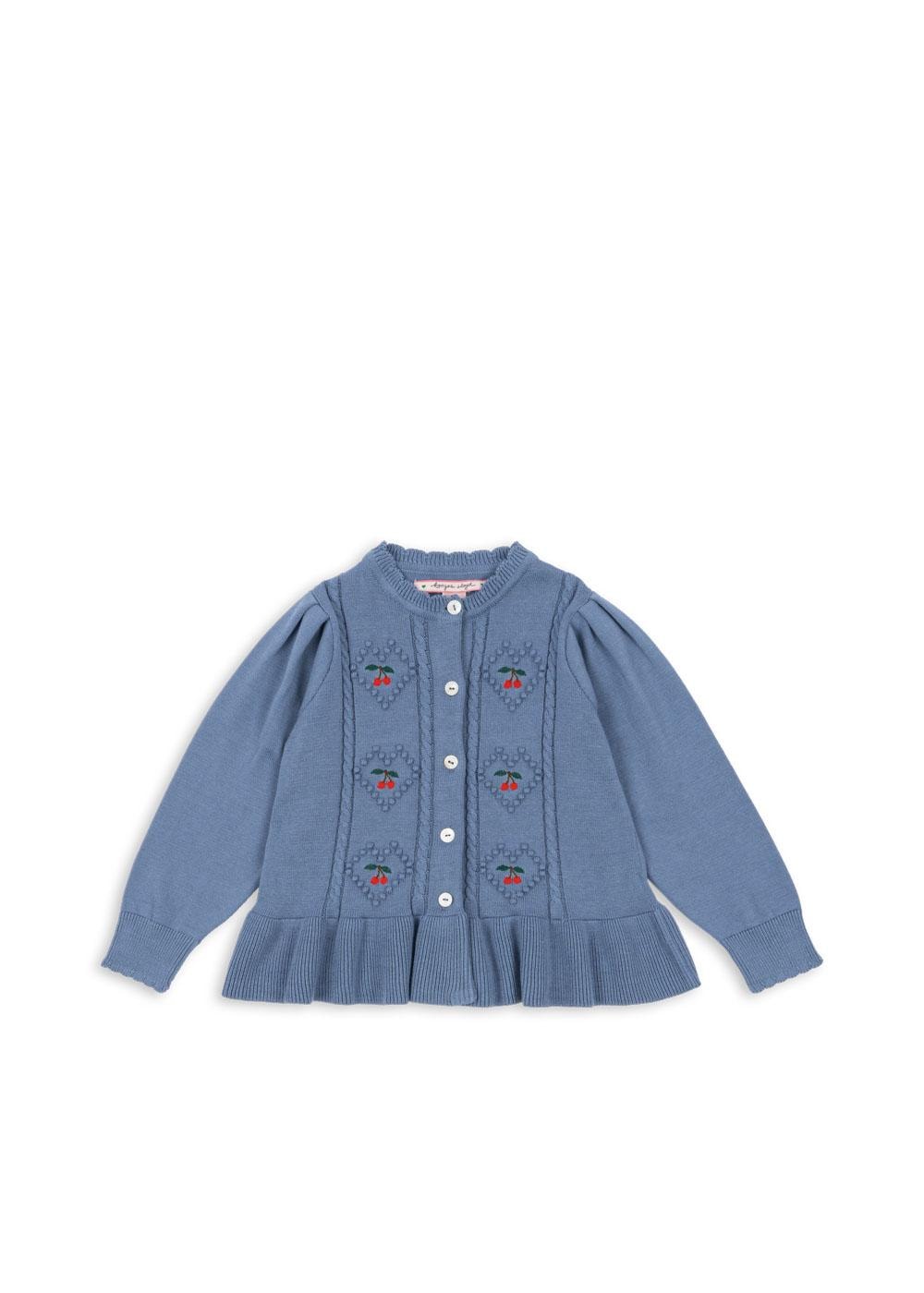 Soleil Cardigan Gots Country Blue